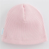 Dojčenská bavlnená čiapočka New Baby Luxury clothing ružová 68-74 (6-9m) Ružová