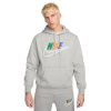 NIKE-M NK CLUB BB HDY FUTURA BLOCK-063 DK GREY HEATHER/SMOKE GRY Modrá M