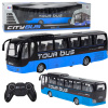 LEAN TOYS Diaľkovo ovládaný autobus RC modrý so svetelnými efektmi na diaľkové ovládanie QL91910