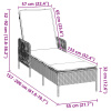 vidaXL slnečné lehátko sivé a tmavo sivé PE ratan 157 x 55 x 92 cm - Sivá - 272326-289012