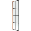 Mexen Next L vaňová zástena 1-krídlová 50 x 150 cm, čierny vzor, brúsená meď - 895-050-000-03-77-65