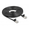 Delock Plochý patch kabel RJ45 zástrčka na zástrčku Cat.6A U/FTP 5 m, černý