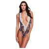 Baci - Grey Floral & Lace Teddy