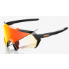 Okuliare 100% KORBIN Gloss Metallic Black - Orange Flash Mirror Photochromic