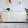 zahrada-XL Lamelové dvierka na skrinku 4 ks, biele 99,3x59,4 cm, borovica 151177