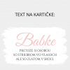 Sójová sviečka kvetinka Darčeková karta: Babke