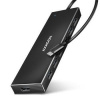 Axagon AXAGON HUE-F7C, 7x USB 3.2 Gen 1 ALU FLAT CHARGING hub, micro USB napájecí konektor, kabel USB-C 30cm