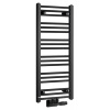 Bruckner ALBRECHT vykurovacie teleso 400x930 mm, stredové pripojenie, čierna matná 600.111.6