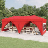 Skladací párty stan so stenami, červený, 3x6 m
