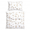 Obliečky do postieľky, 2D sada - Kačiatko, biela/béžová