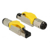 Delock DeLOCK - Netzwerkanschluss - RJ-45 (M) - 6.6 cm Konektor RJ45, montáž v teréne, Cat.6A, kovový 86287 strieborná, žltá 1 ks; 86287