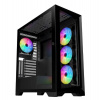 VeinX case GL29AL-BK, ATX, Průhledná bočnice, 4x 120mm ARGB Fan, ARGB Hub, Černá (VX-GL29AL-BK)