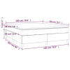 vidaXL Posteľný rám boxspring s matracom čierny 180x200 cm látka - Čierna - 117968-64662