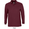 SOL's Collection Polokošile Winter II, piqué, dlouhý rukáv, pánská COT25135337005-burgundy 2XL Burgundová