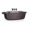 Banquet Pekáč s nepriľnavým povrchom Premium Dark Brown 39,5 x 22 x 11 cm, s pokrievkou s aróma knob