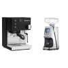 Rancilio Silvia E, čierna + Eureka Atom 60, chrome