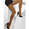 Pančuchy nepriehľadné - PRUHOVANÉ - oranžovo - čierne, dámske