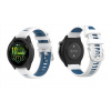 AC mobile RUN Silikónový dvoufarebný Opasok na hodinky Garmin Barva: Bílá-modrá, Velikost: 22 mm