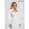 Kožušinové svadobné bolerko s vysokým golierom - ivory: BF-201 Rozmer: 4XL