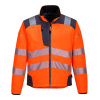 PORTWEST HI-VIS PW3 T402 / Reflexná softshellová bunda - HV oranžová/sivá XXXL