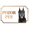 Boseron - Kovová tabuľka POZOR PES
