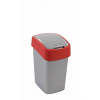 CURVER Odpadkový kôš FLIP BIN 25l | strieborná / červená