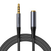 Joyroom SY-A09 Predlžovací kábel AUX 3,5 mm mini jack samica na 3,5 mm mini jack samec, opletený, 1,2 m (čierny) 36257