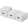 Esselte Home veľkosť M 26,5 x 20,5 x 36,5 cm, biela – sada 3 ks