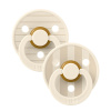 BIBS STUDIO Colour Pin cumlíky z prírodného kaučuku 2ks - veľkosť 2 - Ivory Vanilla Mix