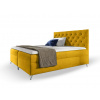 Wilsondo Čalúnená boxspring manželská posteľ s matracom Guliette 160x200 - žltá