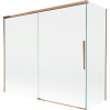 Mexen Rox sprchový panel 2-krídlový zasúvací 180 + 80 x 150 cm, transparentný, ružové zlato - 8C9-180-080-60-00