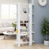 vidaXL Knižnica/deliaca stena lesklá biela 80x30x160 cm - Biela - 173720-107975