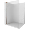 Mexen Kioto L, sprchová zástena Walk-In 100 x 200 cm, 8mm sklo s rebrovým vzorom, ružové zlato profil, 800-100-103-60-09