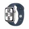 APPLE Watch SE GPS 44mm Silver Aluminium Case with Storm Blue Sport Band - M/L mree3qc/a