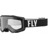 okuliare FOCUS, FLY RACING - USA, (čierna/biela, plexi číre)