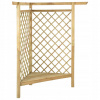 Pergola drevo VidaXL oblúk s lavičkou 174 cm