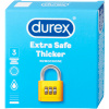 Durex Extra Safe Thicker latexový kondóm, silnejší, nominálna šírka: 56 mm 3 kusy
