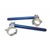 ACCOSSATO Aluminium-forged clip-ons ACCOSSATO with metal clamp composed of 2 half-rings 10 degrees inclination, blue