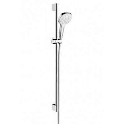 Hansgrohe Croma Select E - Set sprchovej hlavice, tyče a hadice, biela/chróm 26594400
