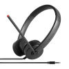 Lenovo Stereo Analog Slúchadlá s mikrofónom Kábel Pres hlavu Kancelária / call centrum Čierna (4XD0K25030)