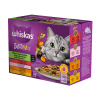 Whiskas TastyMix Chef's Choice hovädzina a hydina so zeleninou losos s mrkvou kura a morka kura a treska v šťave 12 x 85 g
