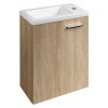 Aqualine ZOJA umývadlová skrinka 37x50x18cm, dub platin 51037DP