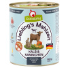GranataPet Lieblings Mahlzeit 6 x 800 g - teľacie mäso a králik s cuketou, tekvicou a ľanovým olejom