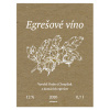 100 ks Etiketa nálepka Egrešové víno