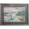 Zima v sivom- Mária Lenárdová, originálny, ručne maľovaný obraz M (do veľkosti 65x65cm) Viac farieb