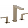 Hansgrohe Tecturis E - 3-otvorová umývadlová batéria 150 EcoSmart+ s odtokovou súpravou Push-Open, kartáčovaný bronz 73030140