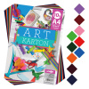 JUNIOR Zložka farebného papiera A4 (výkresov) ART karton 10 listov /10 farieb, 250g/m2