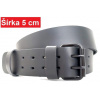 Služobný kožený opasok 5 cm - čierna pracka