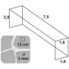 KV Řezáč Futbalová sieť 7,5x2,5x1,8x1,8/12/4mm zelena