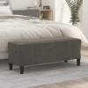 zahrada-XL Lavička tmavosivá 100x35x41 cm zamat 349422